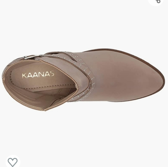 KAANAS Albarloa Stud Criss Cross Buckle Strap Point-Toe Ankle Booties NWT - Picture 2 of 13